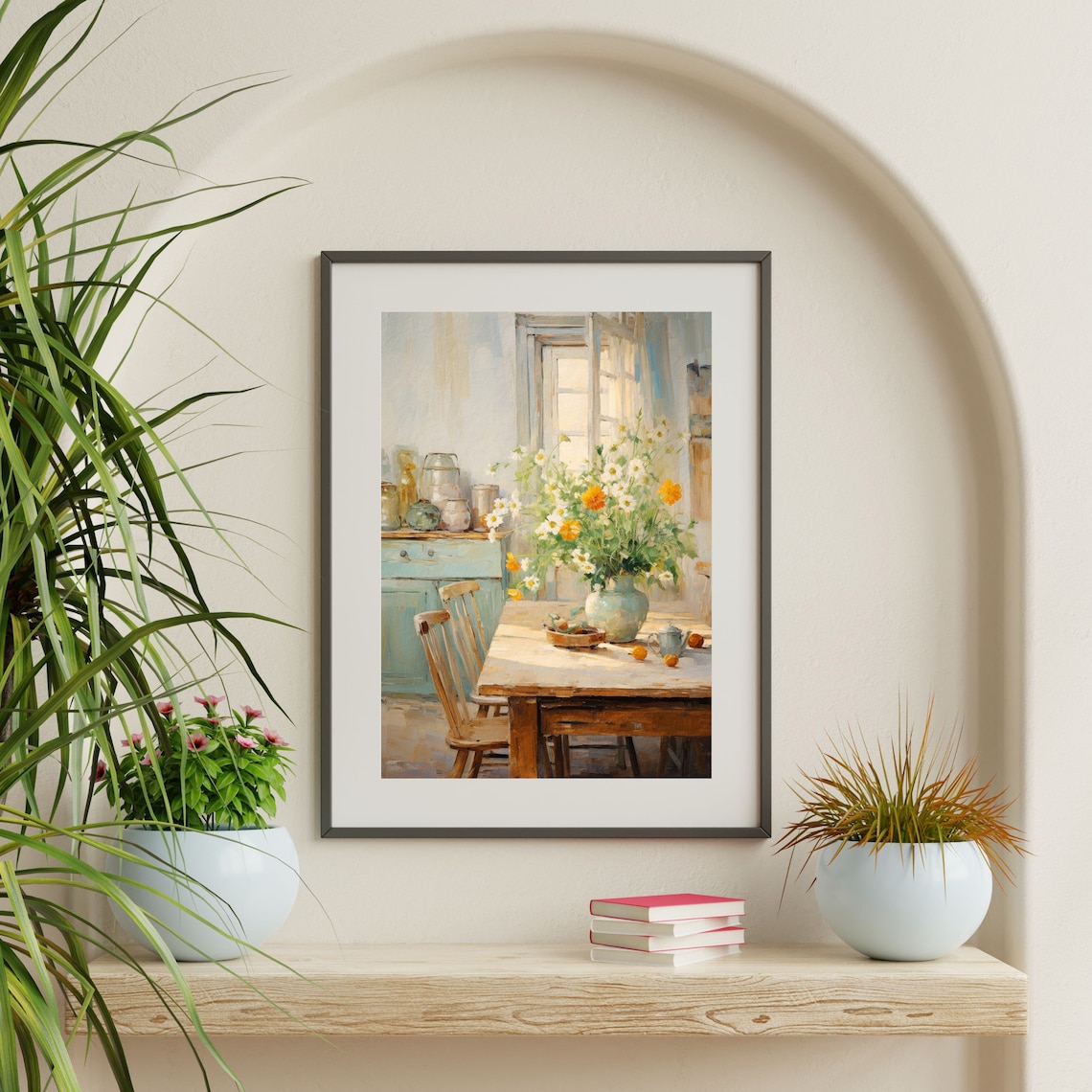 Rustic Kitchen Still Life, Vintage Country Art Print - Image 2