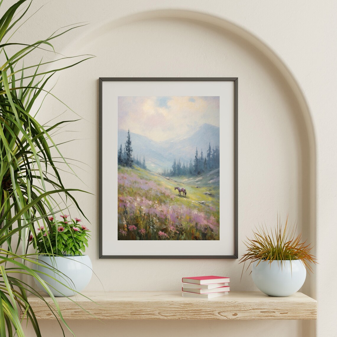 Horse Painting Vintage Countryside Art Print - Image 2