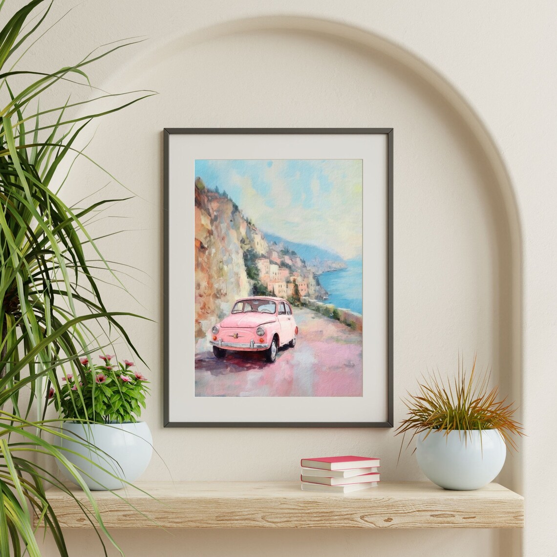 Retro Italy Amalfi Coast Travel Poster, Preppy Decor - Image 2
