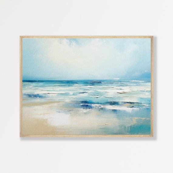 Seascape Painting Minimal Ocean Landscape Art Print