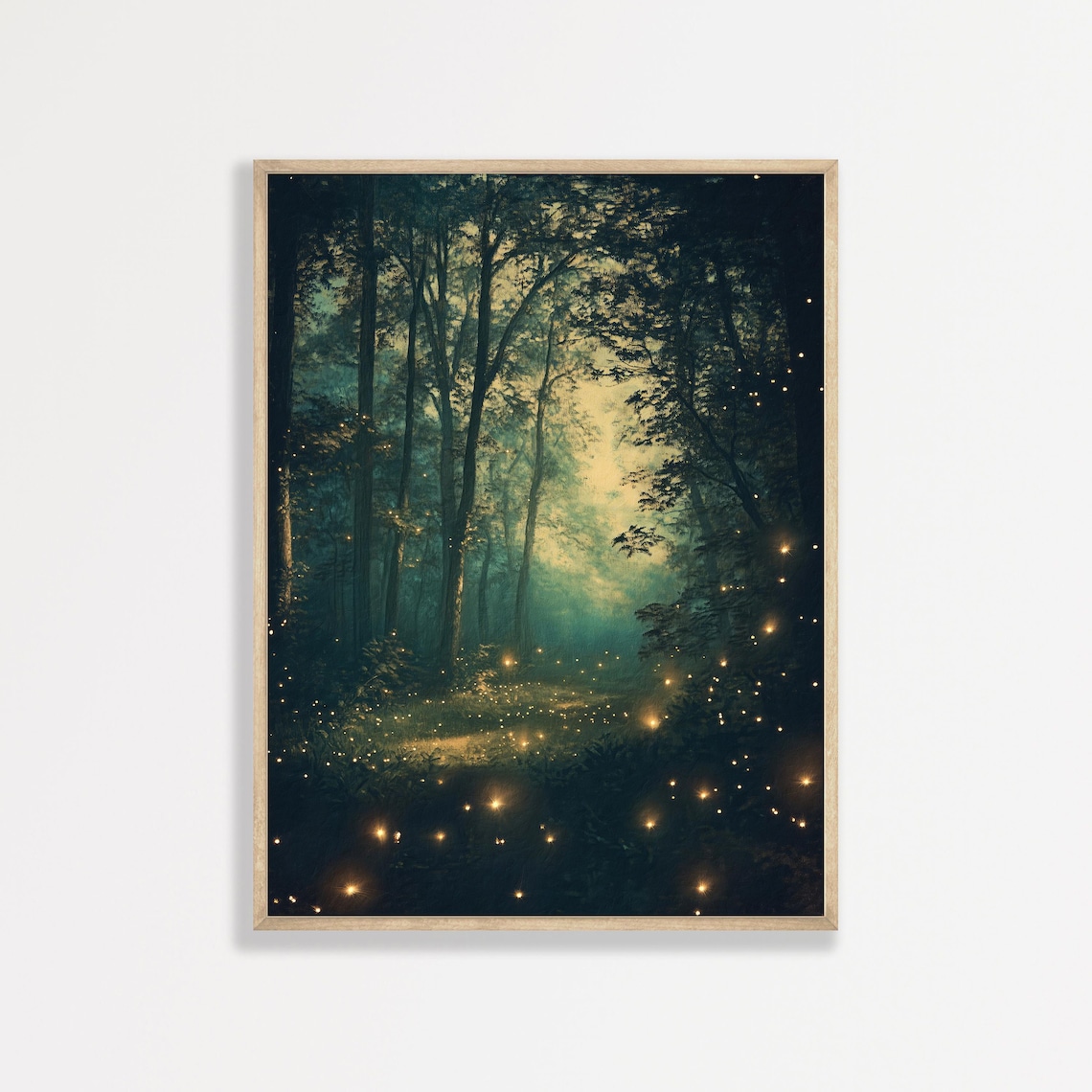 Enchanted Forest Vintage Moody Nature Art Print