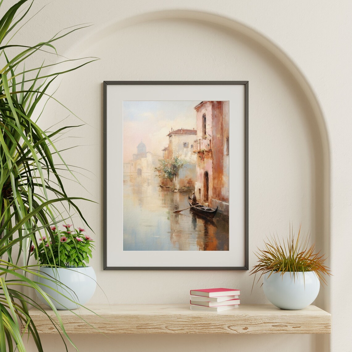 Muted Venice Retro Italy Apartment Travel Poster - Image 2