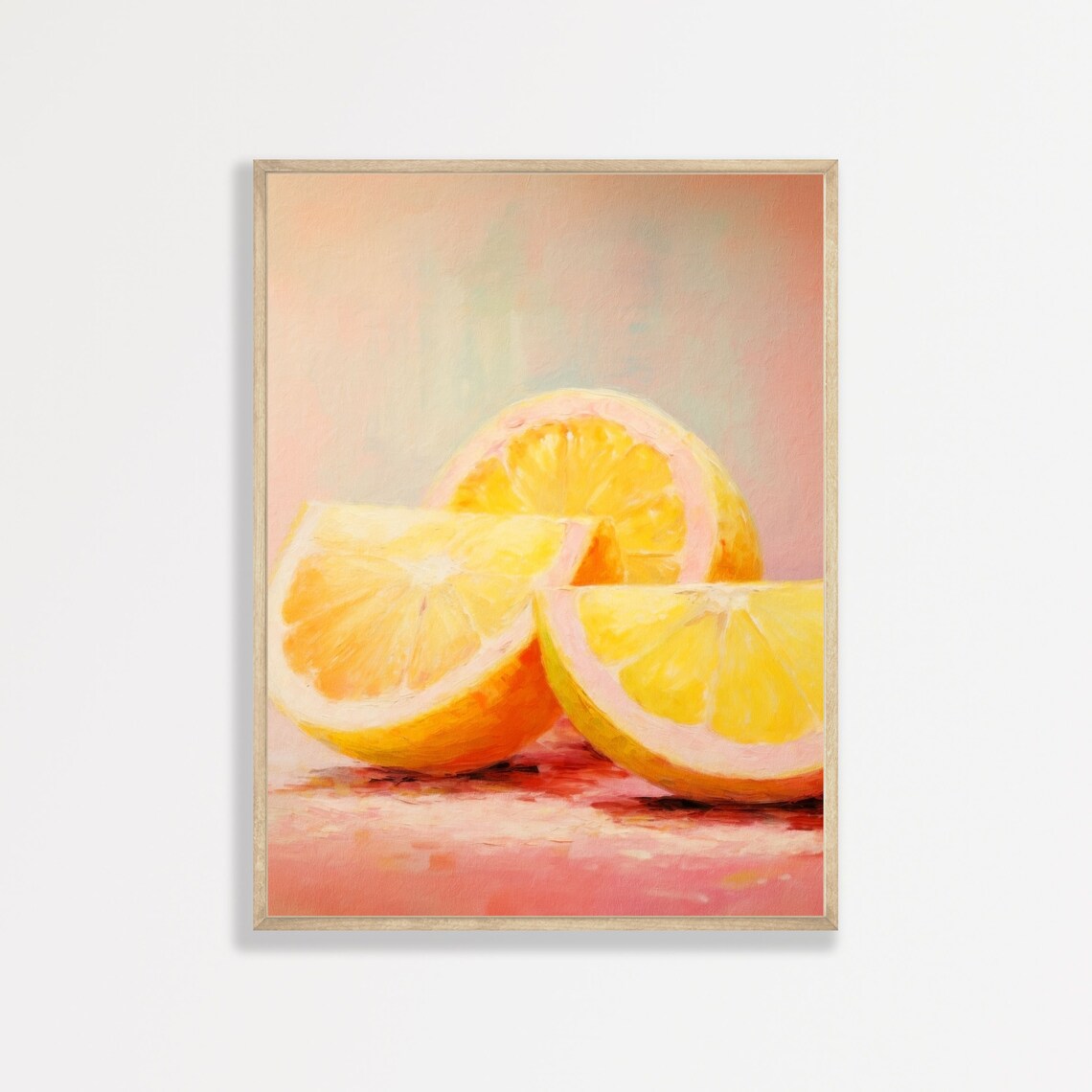 Lemon Slice Retro Aesthetic Kitchen Art Print