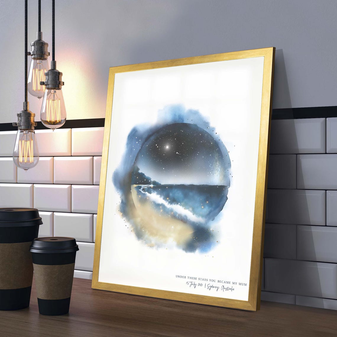 Personalized Star Map Print For Mothers Day Unique Gift For Australian Mums Custom Framed Star Map Keepsake Perfect Mothers Day Gift - Image 3