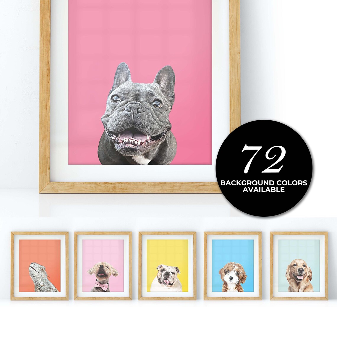 Custom Pet Portrait, Dog and Cat Memorial Art Print