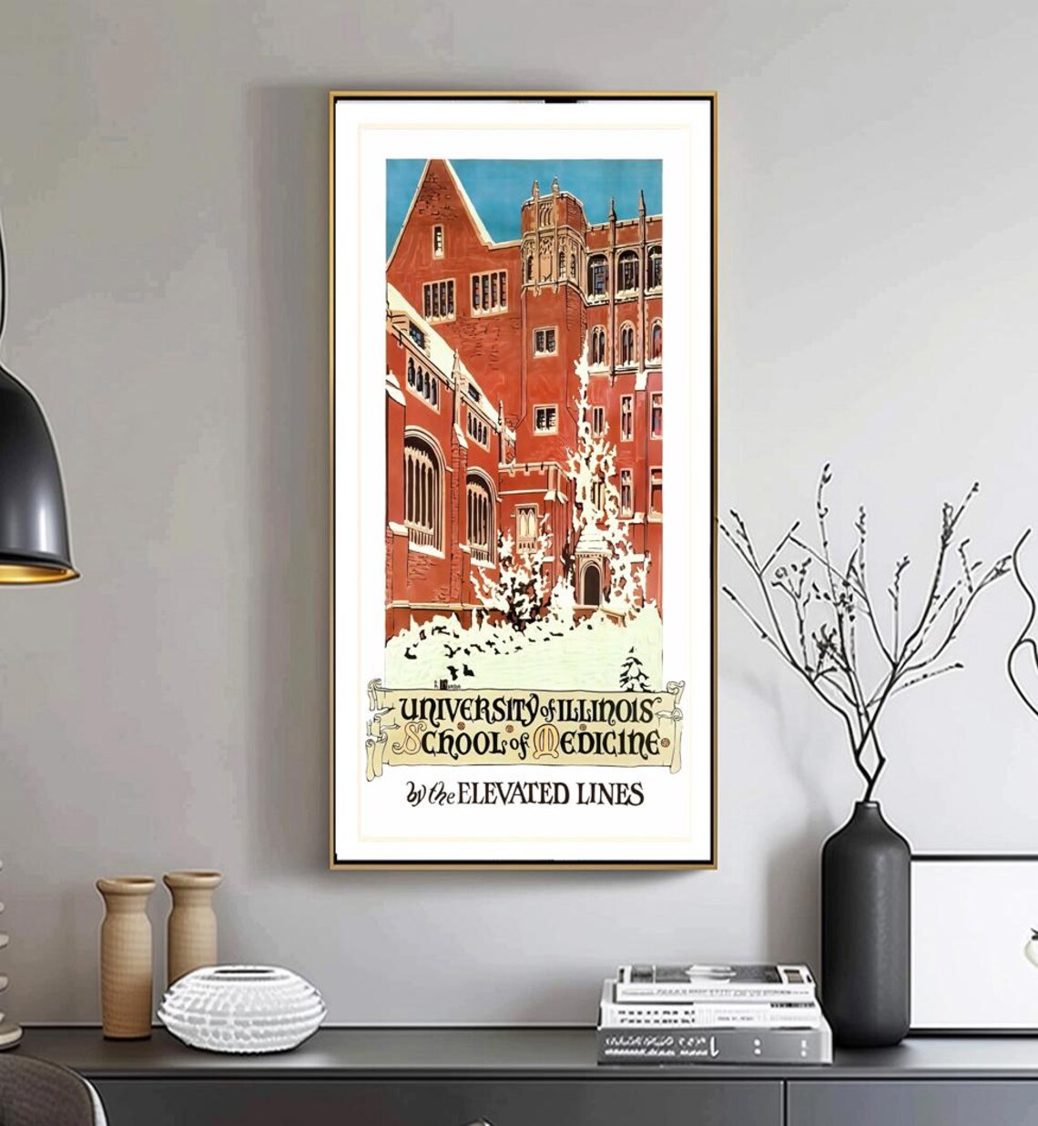 University of Illinois School of Medicine by the Elevated Lines Poster - Image 2
