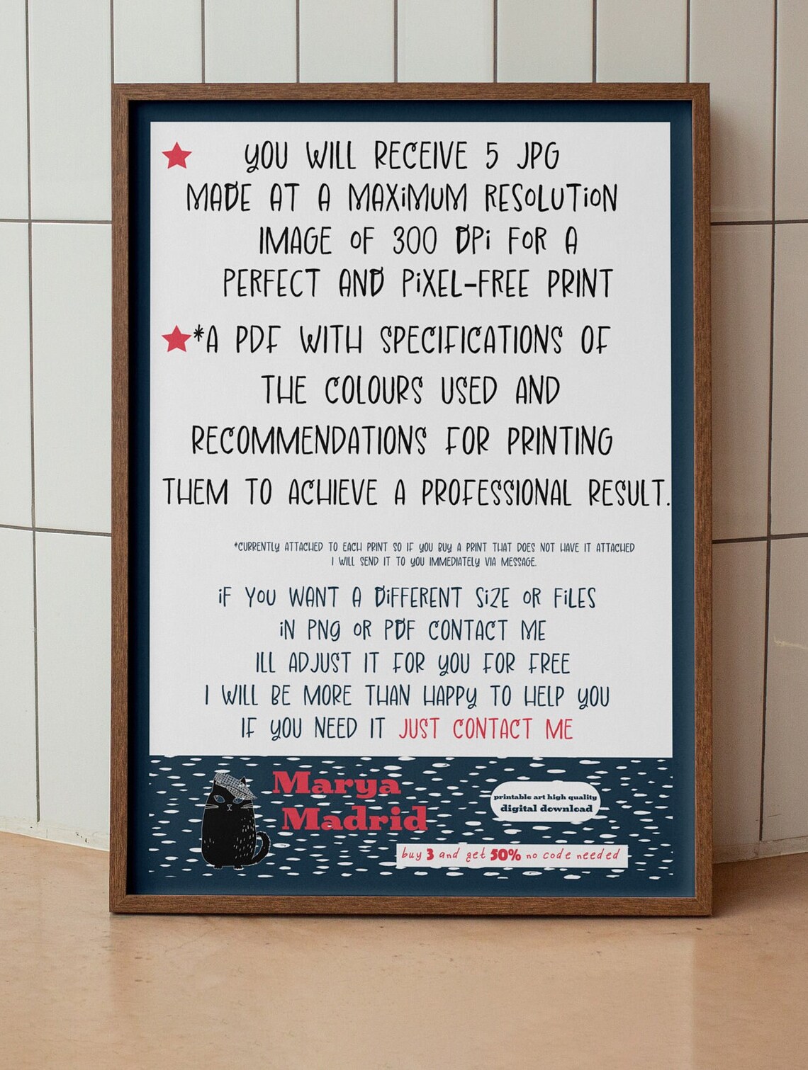Virgo Zodiac Red Moon Goddess Face Astrology Date Traits Poster - Image 3