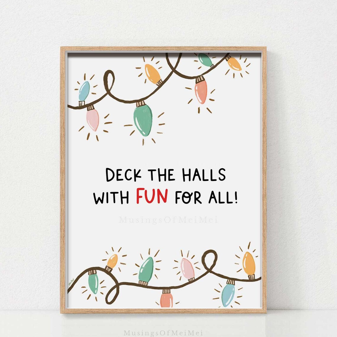 Deck the Halls with Fun for All Christmas Lights Kids Poster