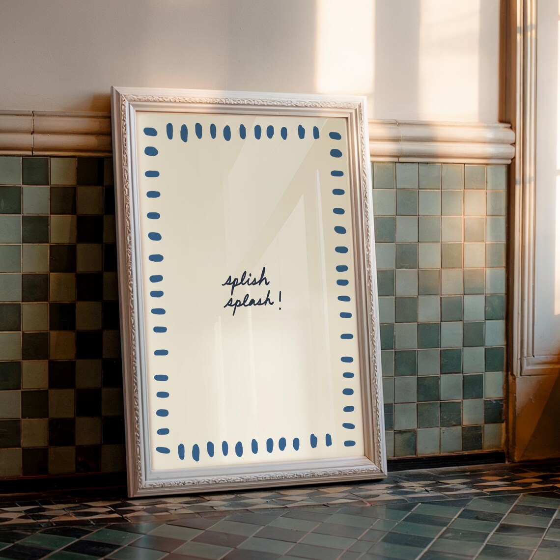 Trendy Bath Handdrawn Typography Poster