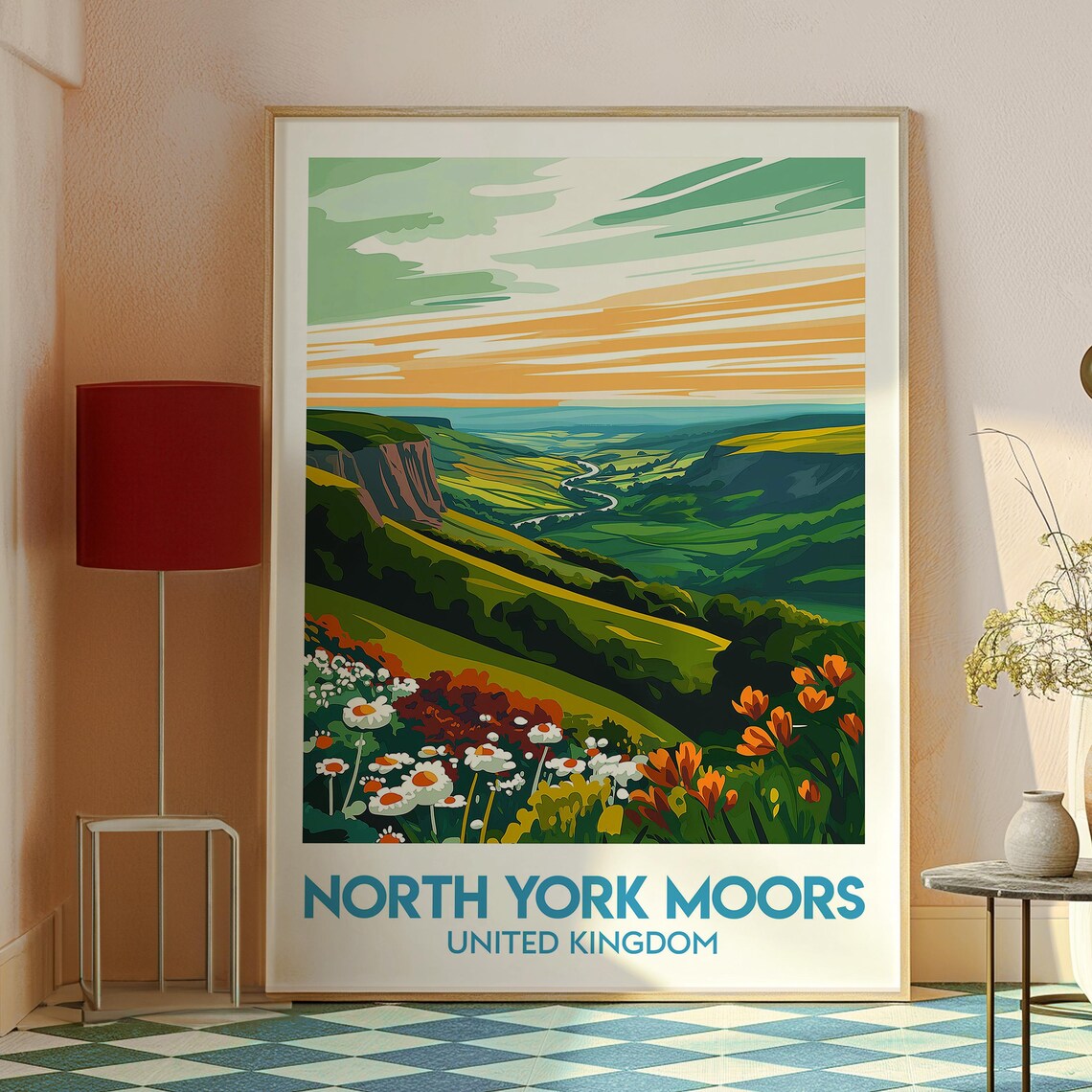 North York Moors United Kingdom Wildflower Moorland Valley Poster - Image 2