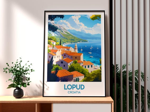 Lopud Croatia Island Travel Poster