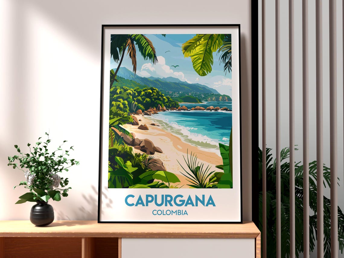 Capurgana Poster Colombia Art Travel Print Wall Backpacking South America