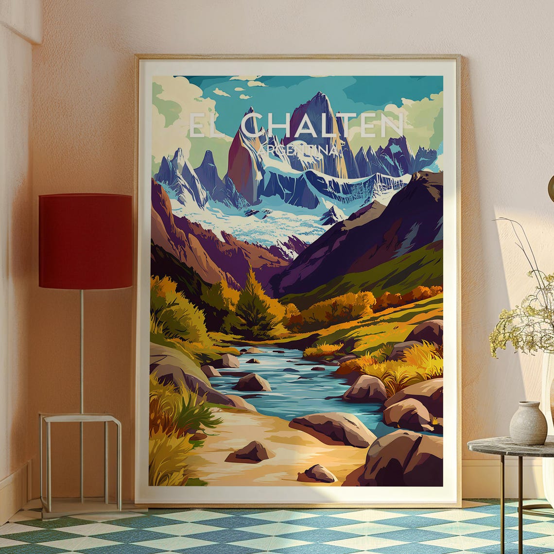 El Chalten Travel Print Argentina Wall Art Mountains Poster Gift For Traveller - Image 2