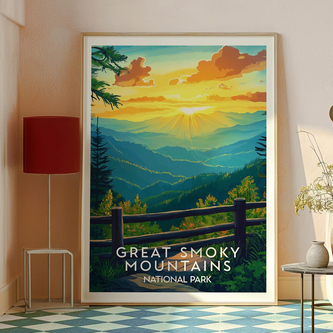 Great Smoky Mountains National Park Blue Ridge Sunrise Poster - Image 2