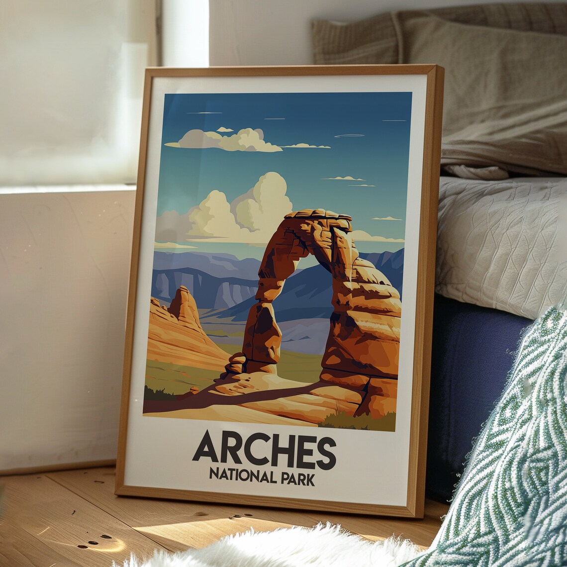 Arches National Park Delicate Arch Desert Vintage Travel Poster - Image 3