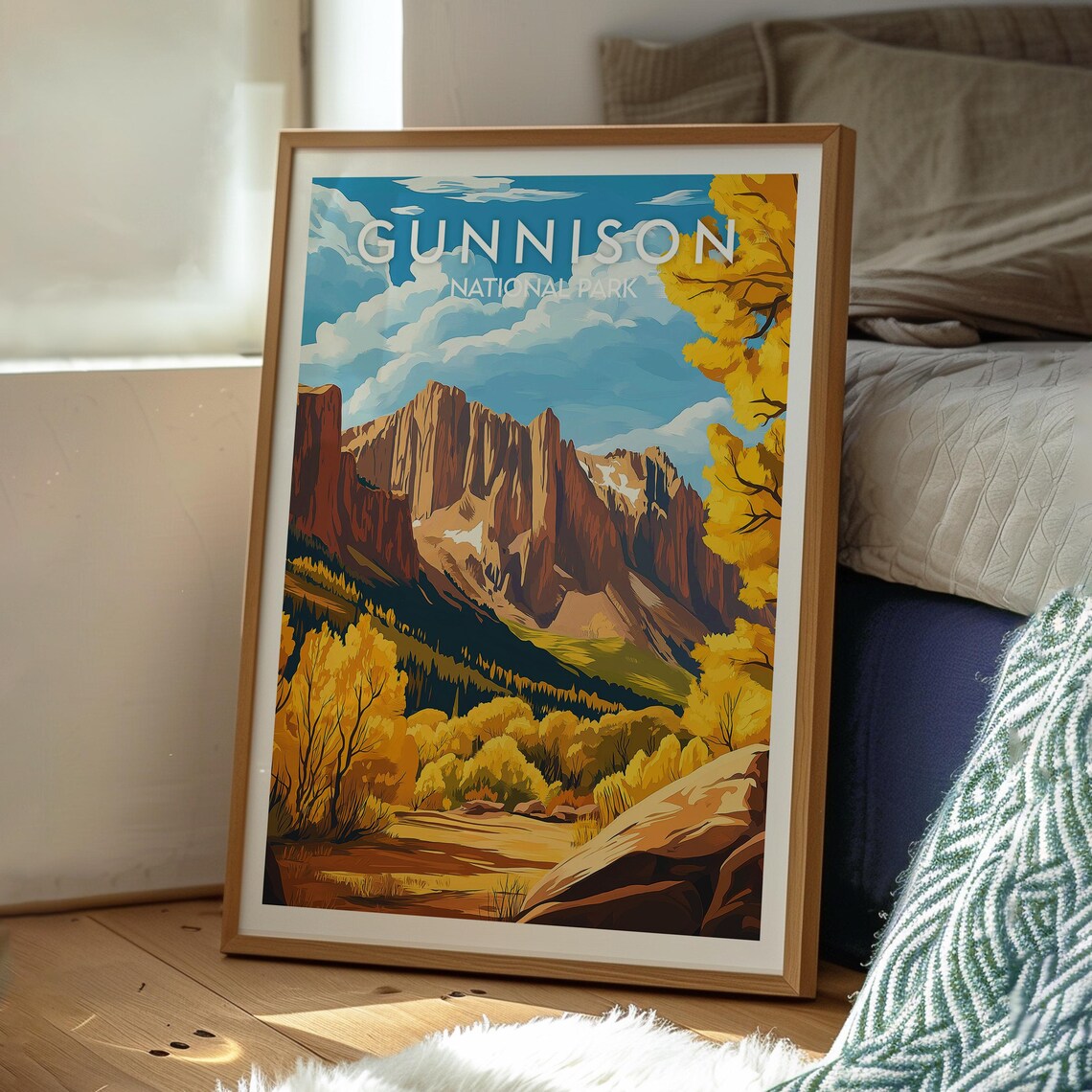 Gunnison National Park Golden Autumn Aspen Canyon Travel Poster - Image 3