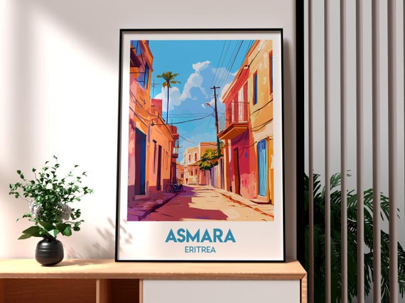 Asmara Travel Print Eritrea Wall Art Poster Africa City