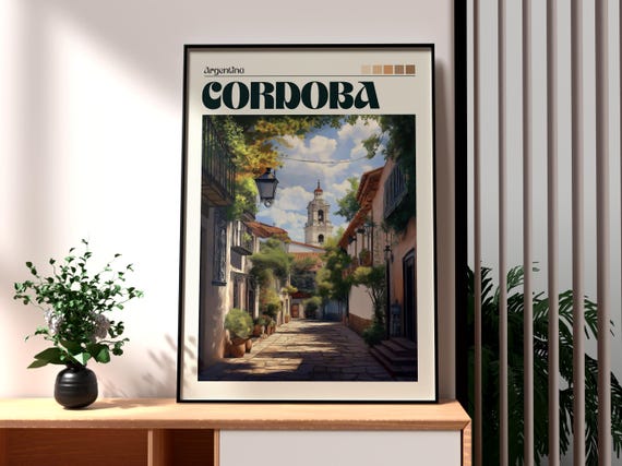 Cordoba Print Argentina Wall Art South America Poster Travel City