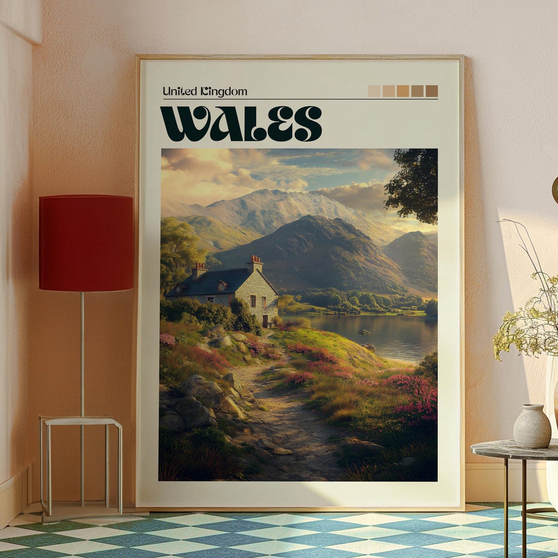 Wales Travel Poster, Welsh Countryside Art Print - Image 2