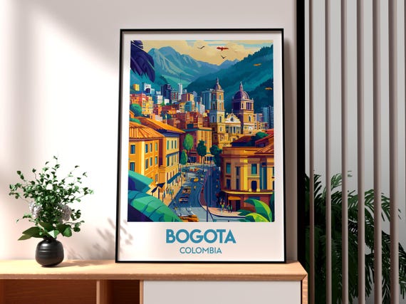 Bogota Poster Art Colombia Travel Print Wall Backpacking South America