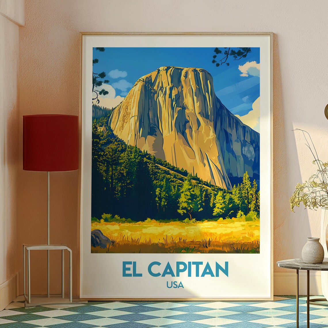 El Capitan USA Yosemite Granite Cliffs National Park Travel Poster - Image 2