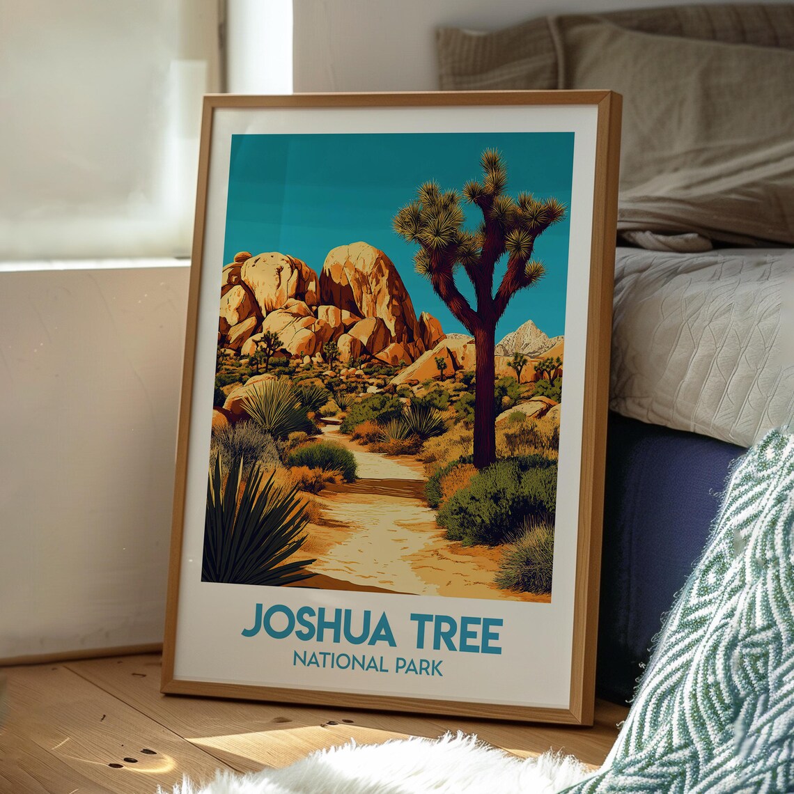 Joshua Tree National Park Desert Rocks Yucca Tree Travel Poster - Image 3
