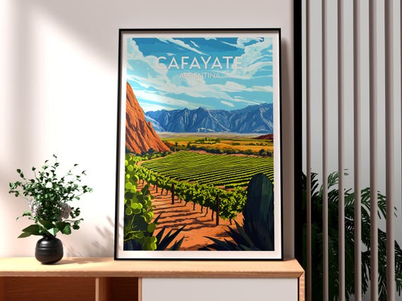 Cafayate Travel Print Argentina Wall Art South America Poster Gift For Traveller