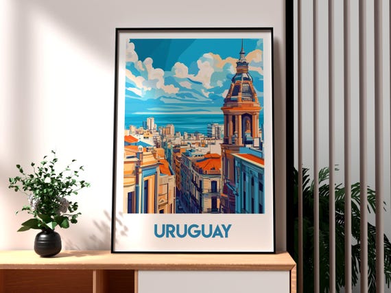 Uruguay Poster Art Montevideo Travel Print Wall Backpacking South America