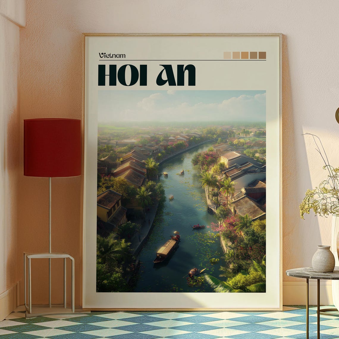 Hoi An Print Vietnam Wall Art Poster Travel Backpacking Lanterns - Image 2