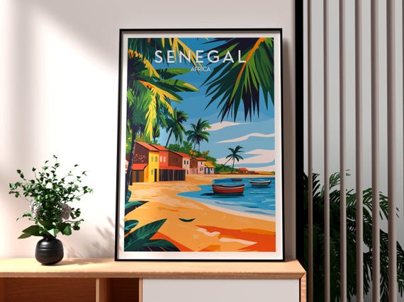 Senegal Travel Print Wall Art Dakar Poster Africa City