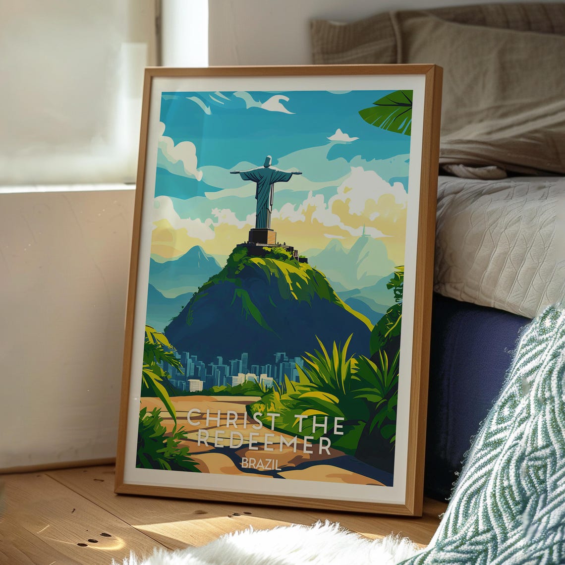 Christ the Redeemer Rio de Janeiro Brazil Iconic Statue Poster - Image 3