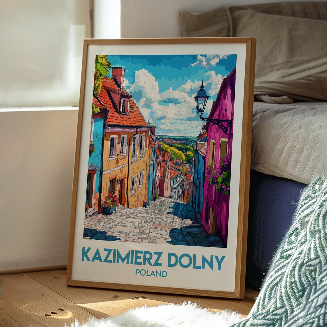 Kazimierz Dolny Poland Charming Heritage Street Vintage Homes Poster - Image 3