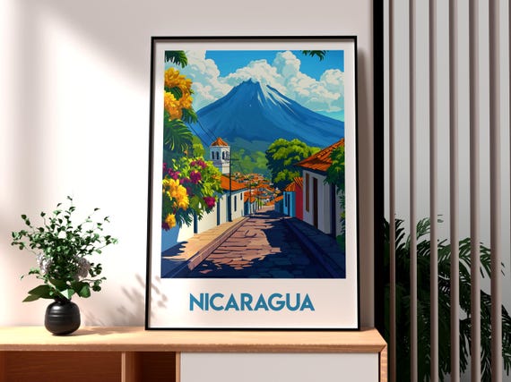 Nicaragua Print Wall Art Corn Islands Travel Central America