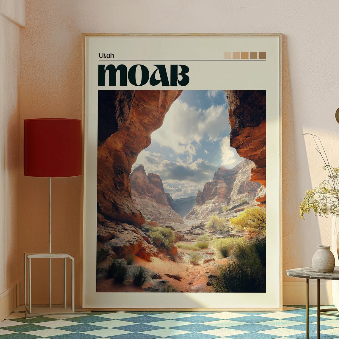 Moab Utah Scenic Red Rock Canyon Arch Desert Landscape Poster - Image 2