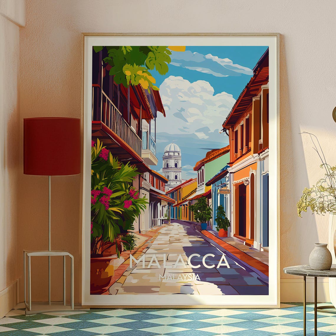 Malacca Print Malaysia Wall Art City Poster Jonker Street Travel Backpacking Melaka - Image 2