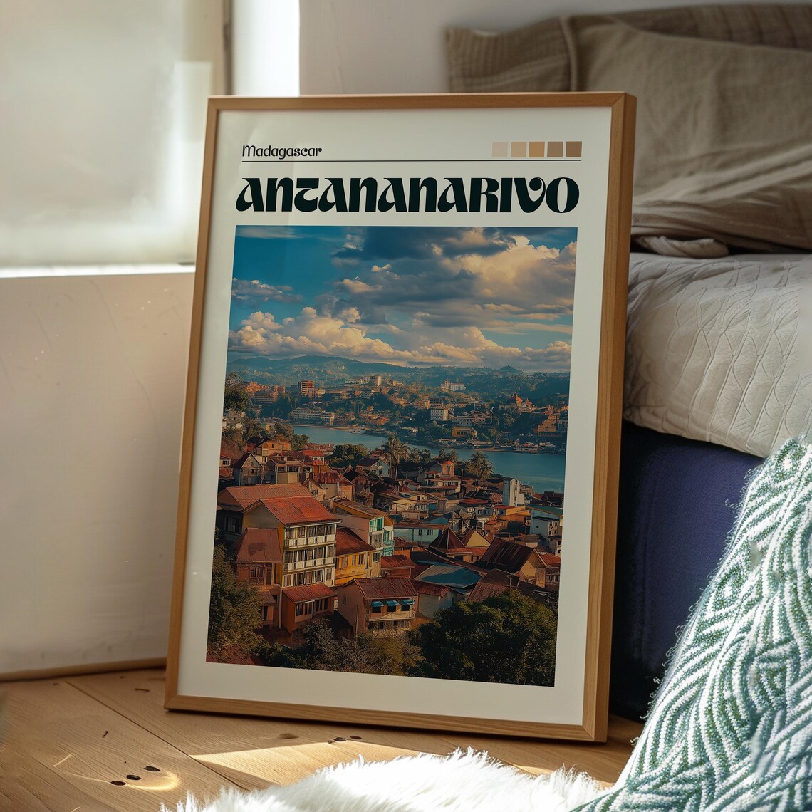 Antananarivo Madagascar City Hills Panorama Vintage Travel Poster - Image 3