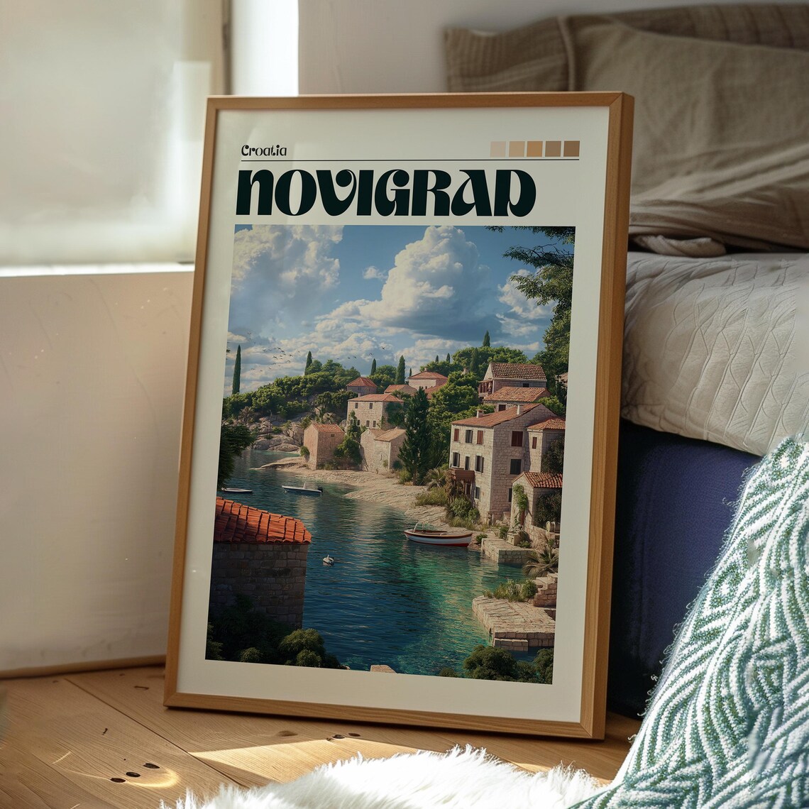 Novigrad Croatia Adriatic Coastal Town Harbor View Travel Poster - Image 3