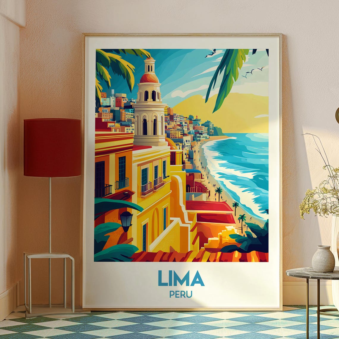 Lima Poster Iquitos Art Peru Travel Print Wall Backpacking South America - Image 2