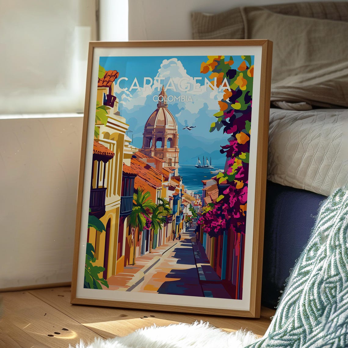 Cartagena Poster Art Colombia Travel Print Wall Backpacking South America - Image 3