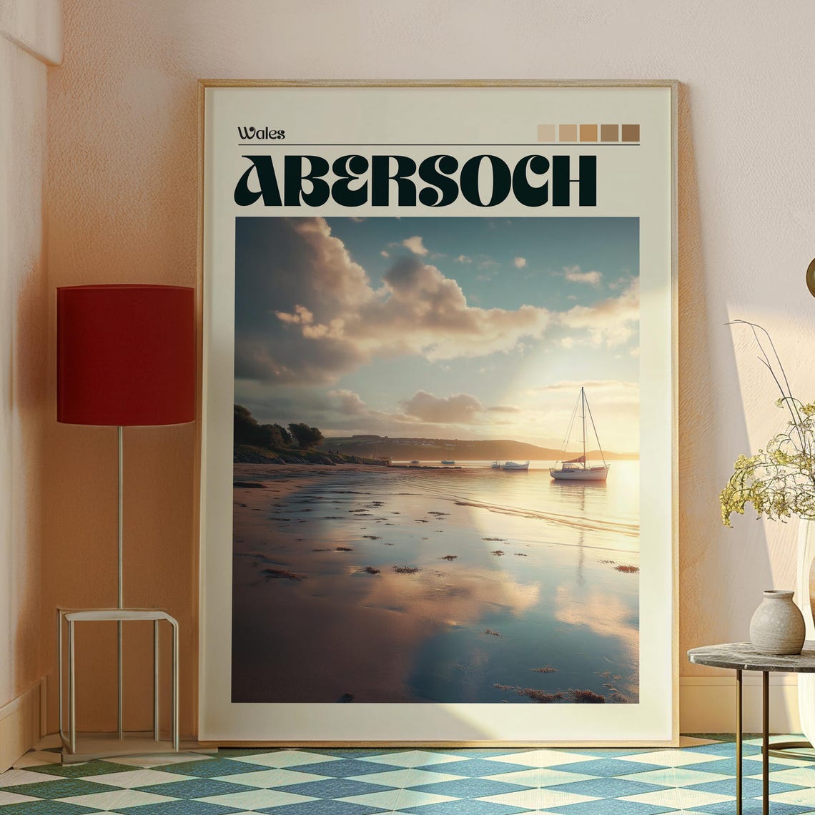 Abersoch Travel Poster, Wales Coastal Country - Image 2