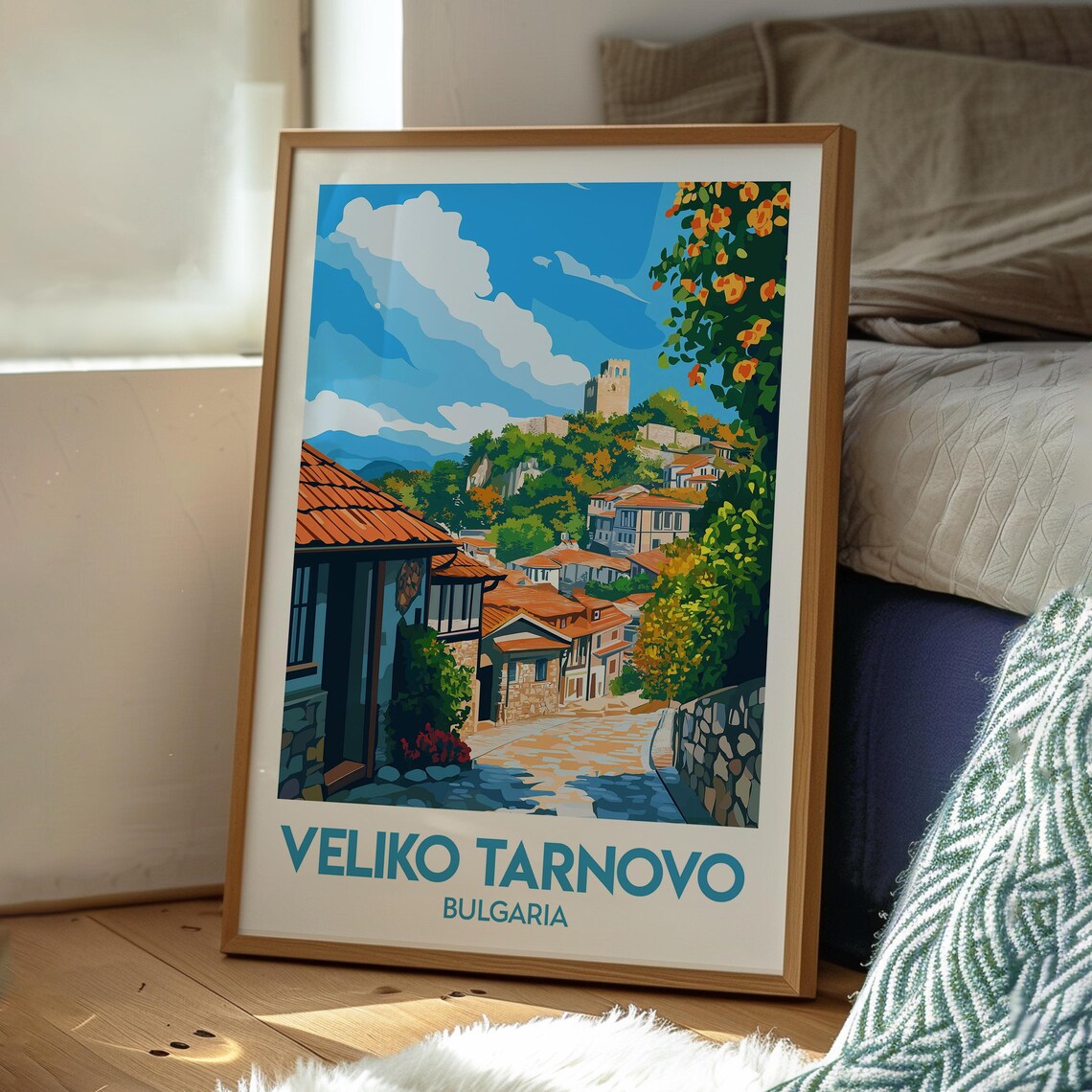 Veliko Tarnovo Bulgaria Hilltop Fortress Town Red Roofs Poster - Image 3