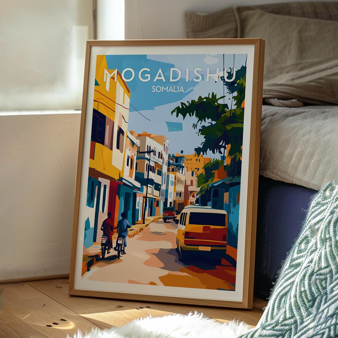 Mogadishu Somalia East Africa Urban City Street Travel Poster - Image 3