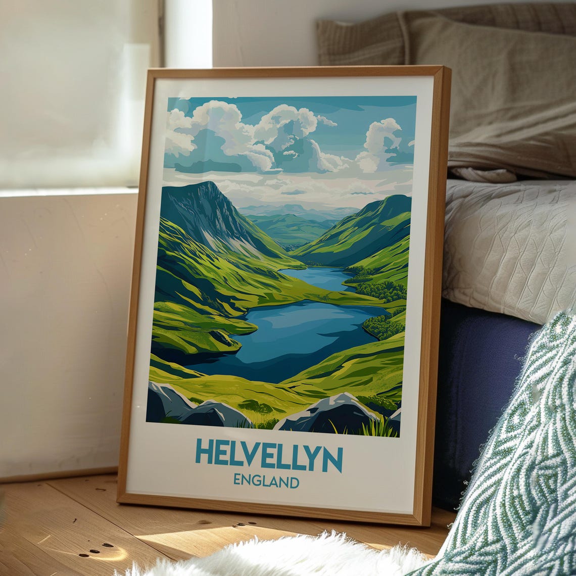 Helvellyn Print The Lake District Wall Art Uk Countryside Poster Travel Hiking Walking - Image 3