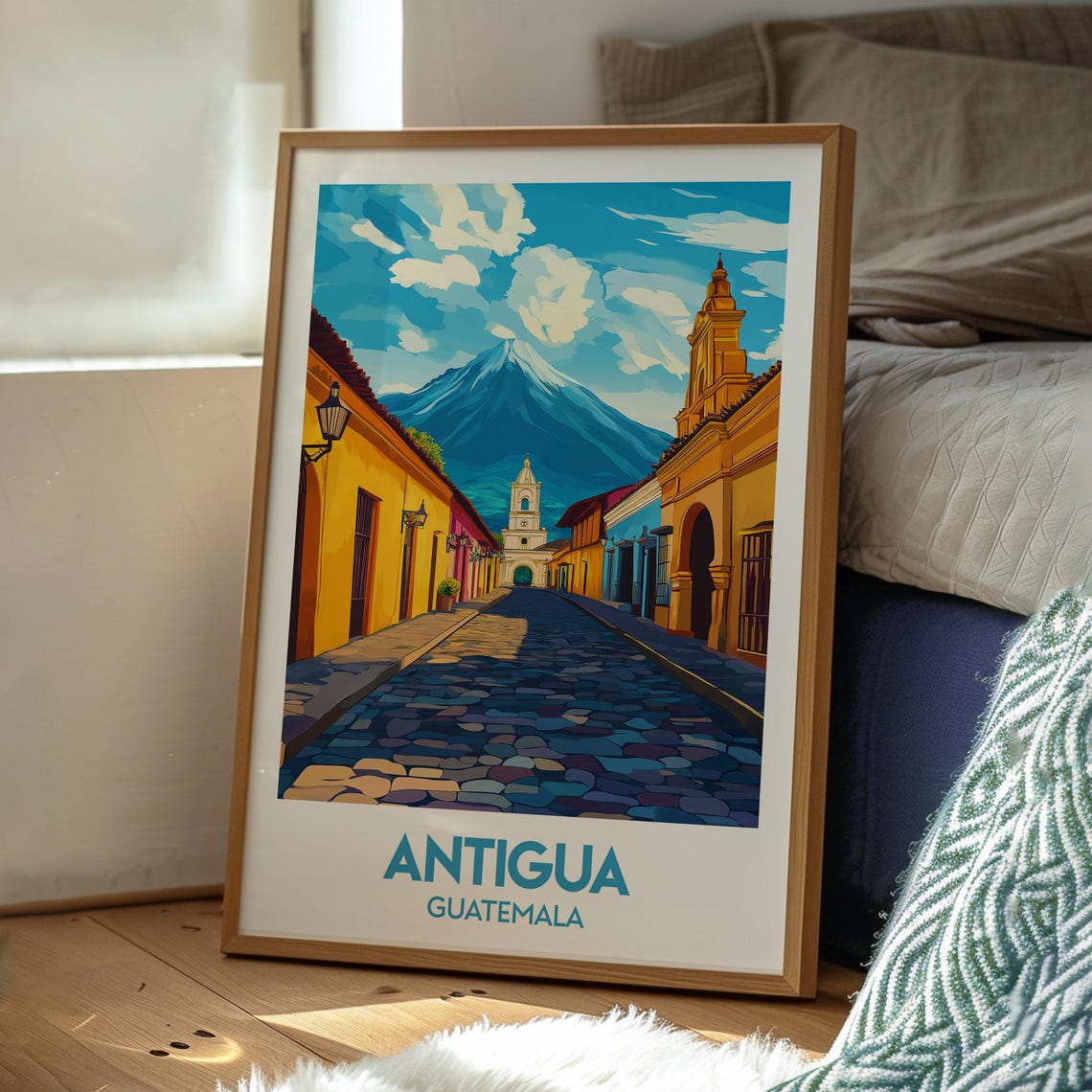 Antigua Travel Print Guatemala Wall Art Poster Holiday Gift For Traveller - Image 3