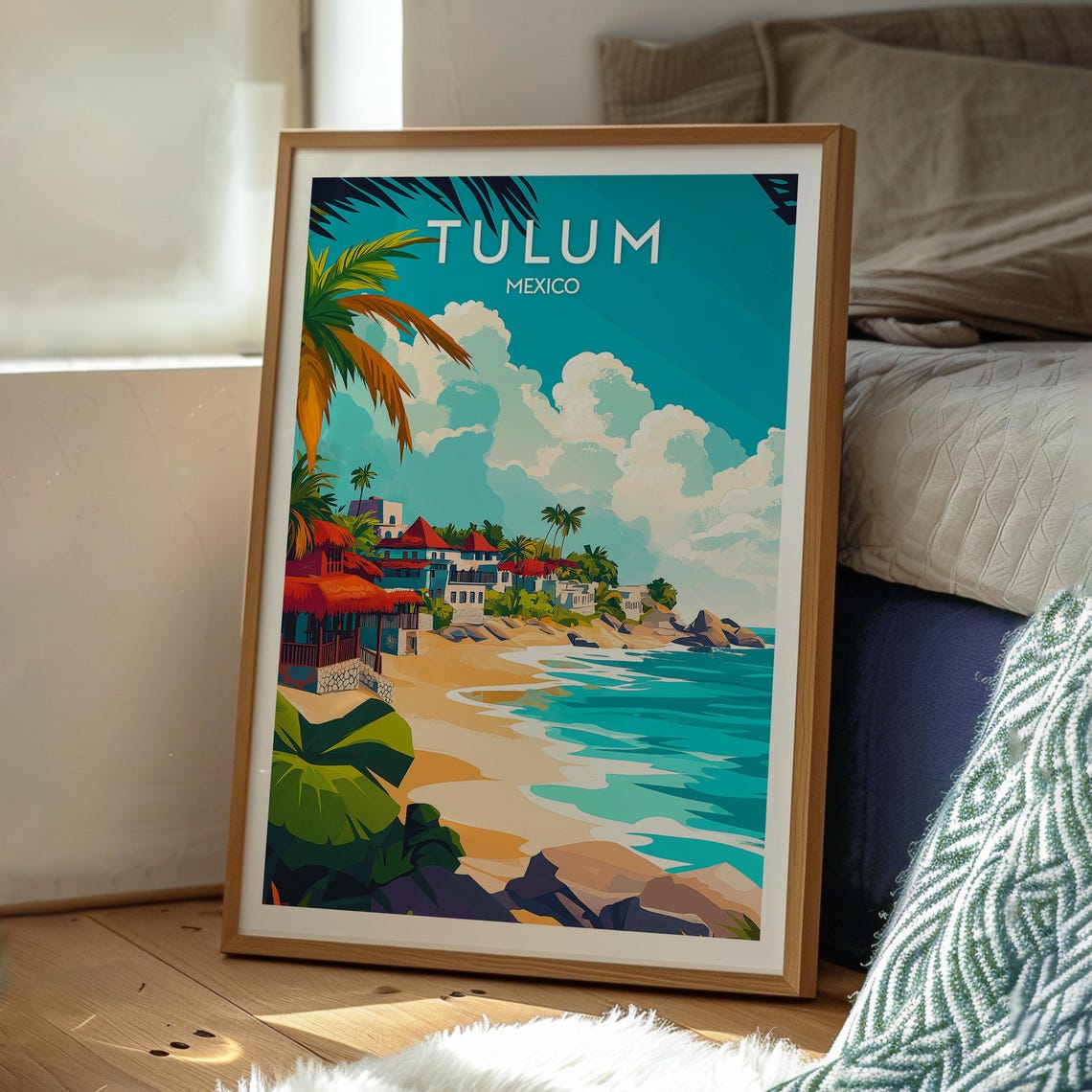 Tulum Mexico Travel Poster, City Wall Art - Image 3