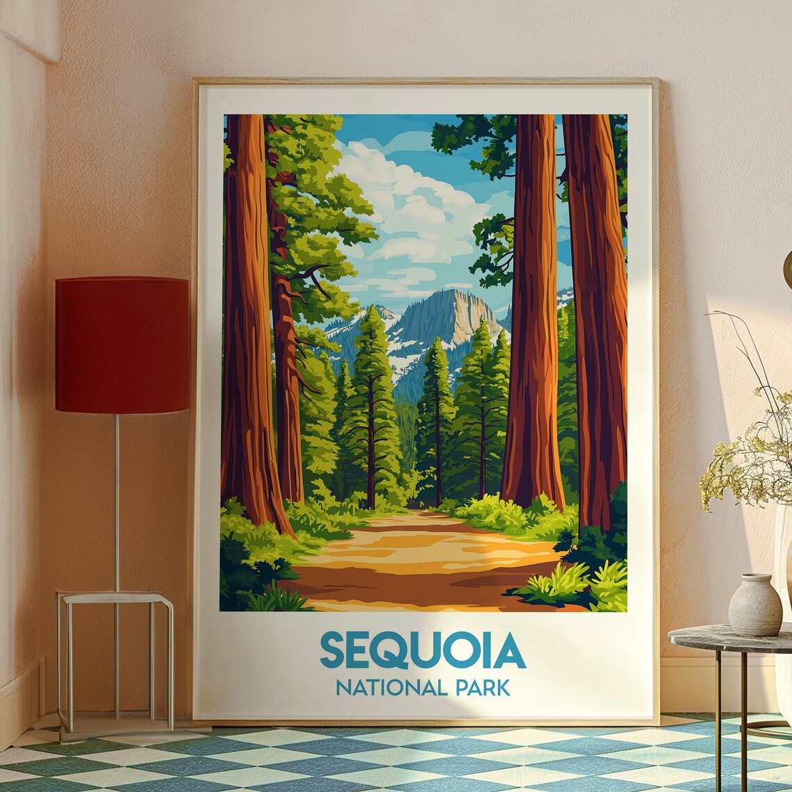 Sequoia National Park Giant Redwood Forest Scenic Travel Poster - Image 2