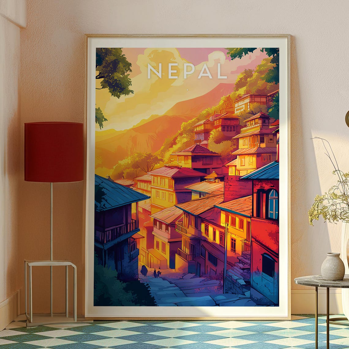 Nepal Poster Wall Art The Himalayas Trecking Kathmandu Hiking Mount Everest Base Camp - Image 2