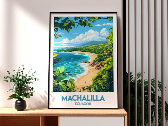 Machalilla Poster Ecuador Art Travel Print Wall Backpacking South America