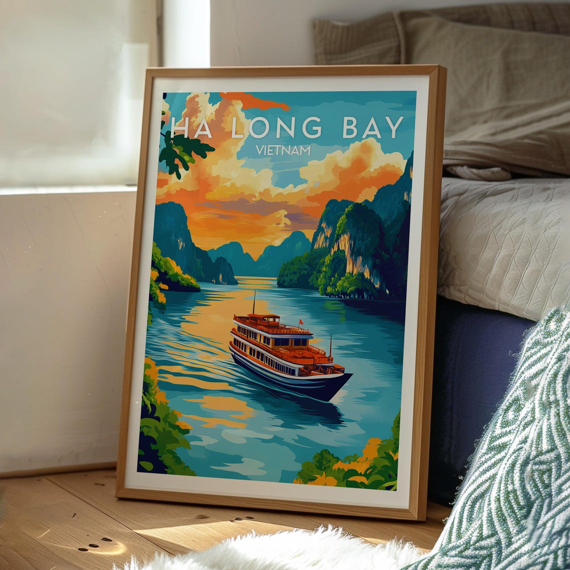 Ha Long Bay Print Vietnam Wall Art Poster Travel Backpacking Se Asia North - Image 3
