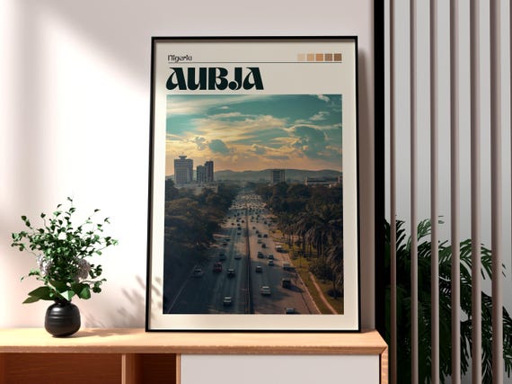Abuja Poster Nigeria Print Travel Wall Art Africa City